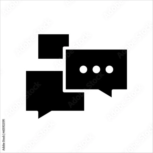 Fototapeta Solid vector icon for chat which can be used various design projects.