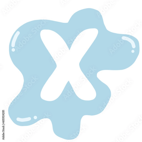 Fototapeta Alphabet Drop Of Water X