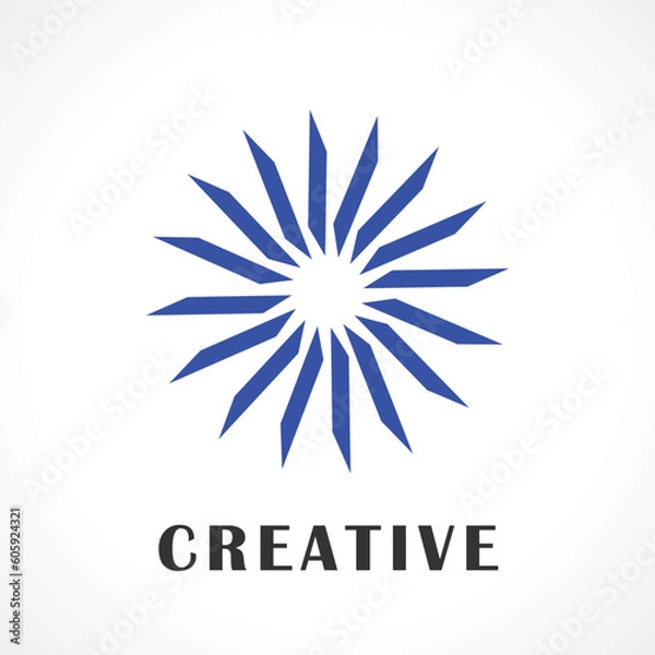 Fototapeta abstract sun isolated flat vector design. well use for logo element