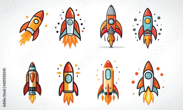 Obraz Rocket Vector Pack Rocket Vector Set 