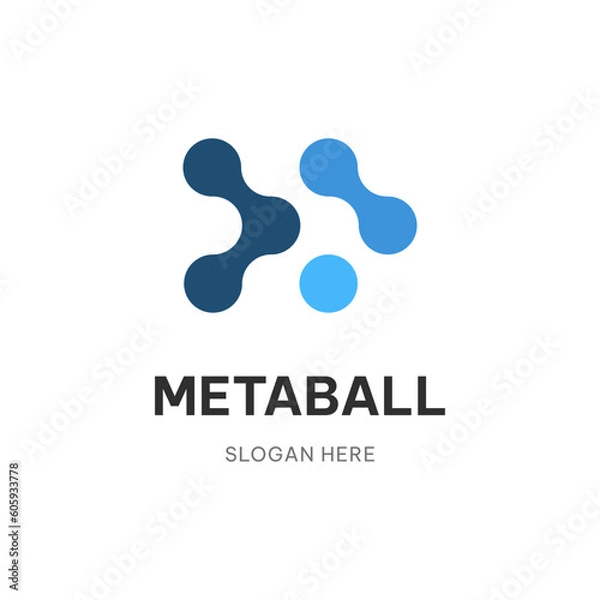 Obraz METABALLS  OR MOLECULE  LOGO VECTOR ILLUSTRATION