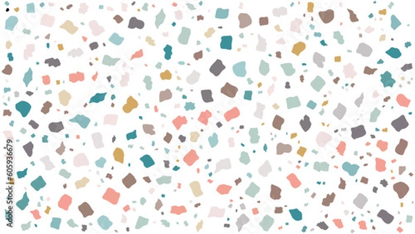 Fototapeta Colorful doodle seamless pattern set. Creative minimalist style art background collection, trendy design with basic shapes. Modern abstract color backdrop.