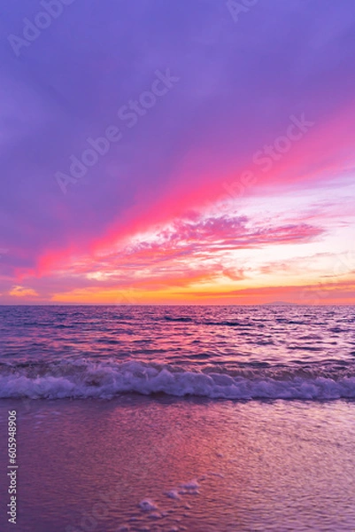 Obraz 夕暮れ時の海