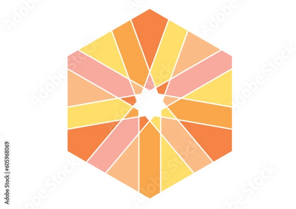 Fototapeta キラキラした模様の飾りのイラスト