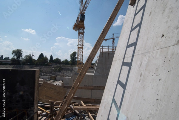 Fototapeta Baukran in der Bauwirtschaft