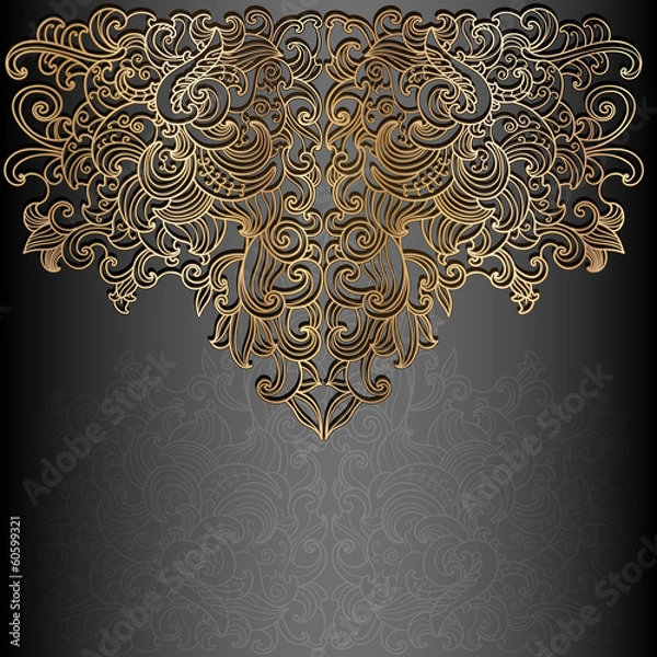 Obraz Original card with black and gold design