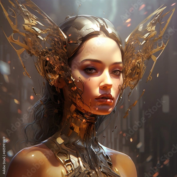 Fototapeta portrait of a person with a crown