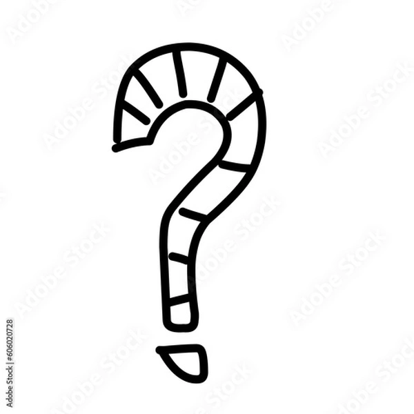 Fototapeta Doodle question mark
