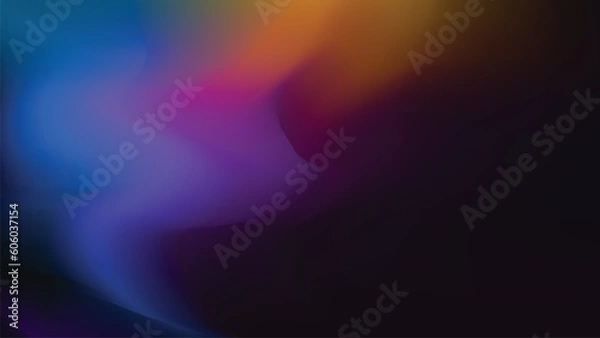 Fototapeta abstract background with elegant blue, red, yellow, purple and black gradations with full blank space	