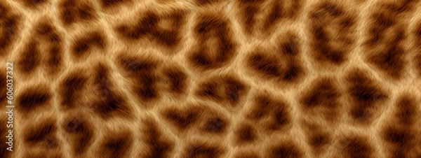 Fototapeta A banner highlighting the unique tactile quality of giraffe fur texture, ideal for diverse design needs.