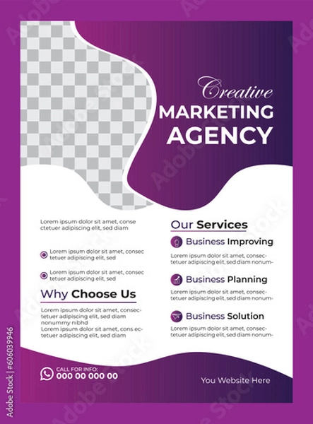 Obraz Corporate business flyer design template