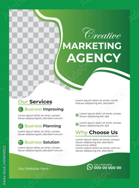 Obraz Corporate business flyer design template