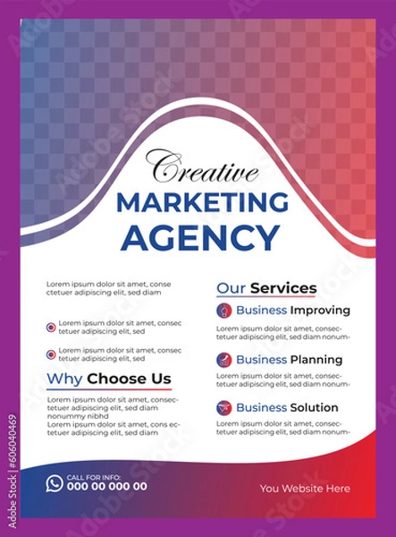 Obraz Corporate business flyer design template