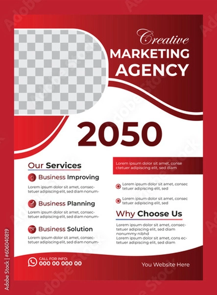 Obraz Corporate business flyer design template