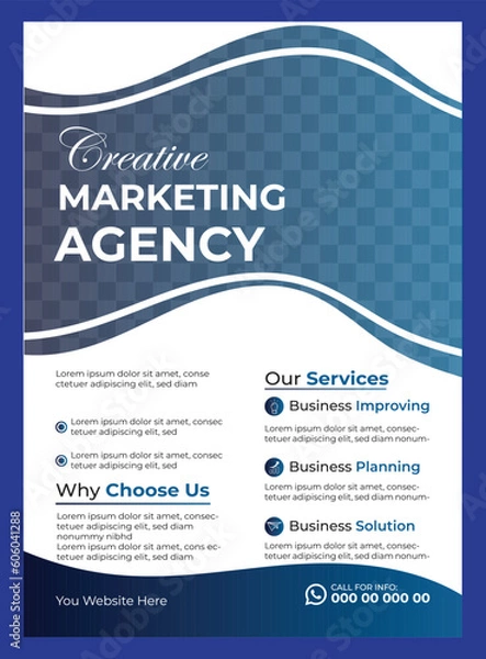 Obraz Corporate business flyer design template