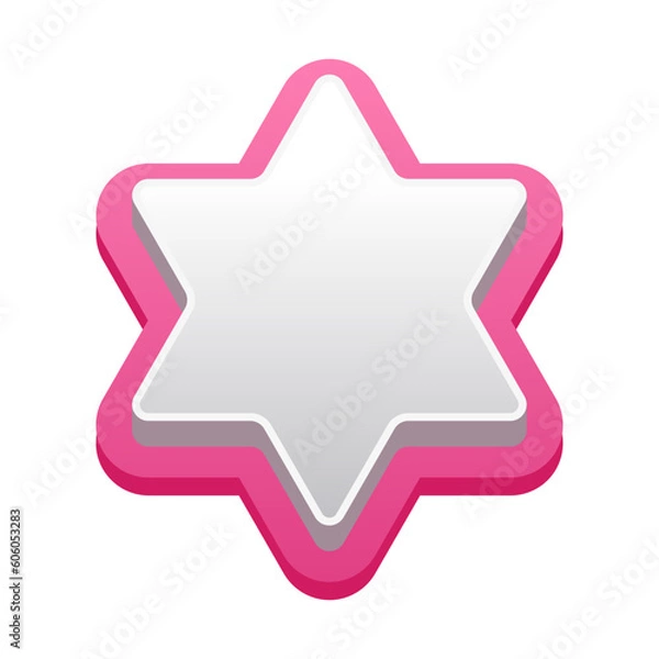 Fototapeta Cute 3D Pink Shape
