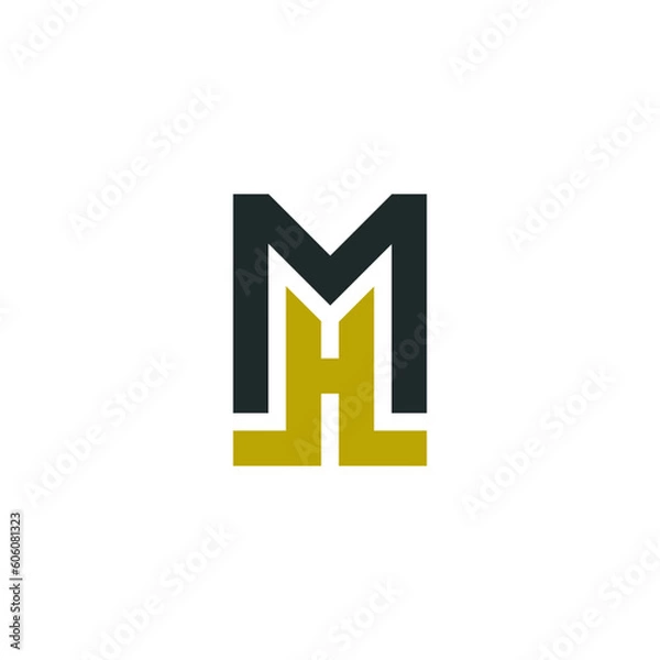 Obraz MH INITIAL LOGO DESIGN