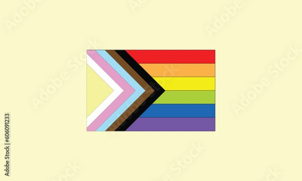 Obraz LGBTQ+ progressive representation vector flag