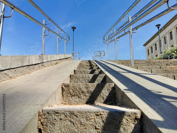 Obraz stairs with handrails 001