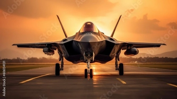 Fototapeta Lockheed Martin F-35 Lightning II. Generative AI