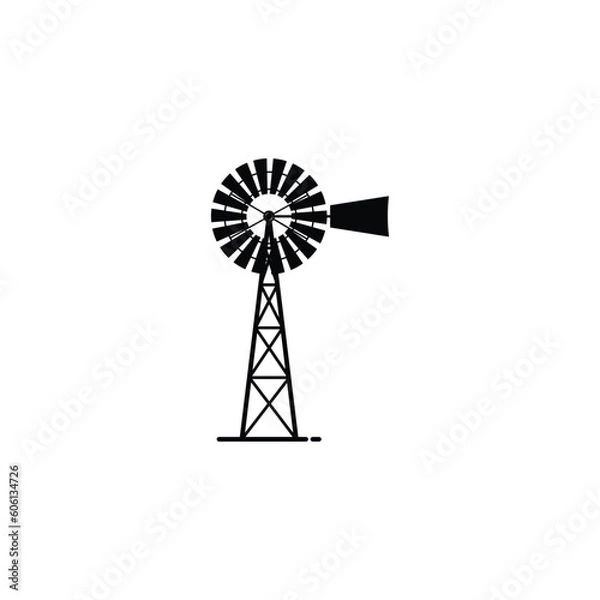 Fototapeta Old windmill icon vector graphics