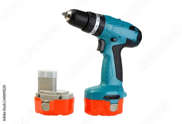 Fototapeta Insulated shurupovert with battery