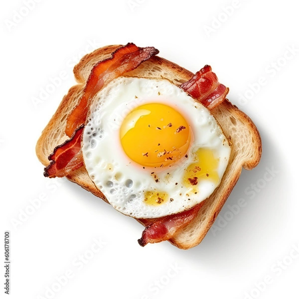 Fototapeta Toast mit Ei und Bacon
