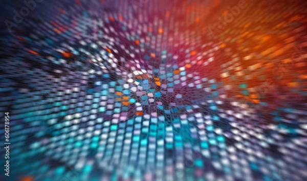 Obraz Abstract Technology Background - Post-processed Generative AI