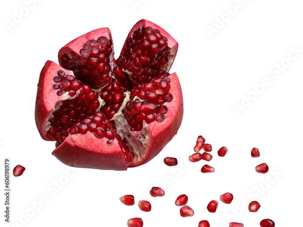 Fototapeta pomegranate isolated on white