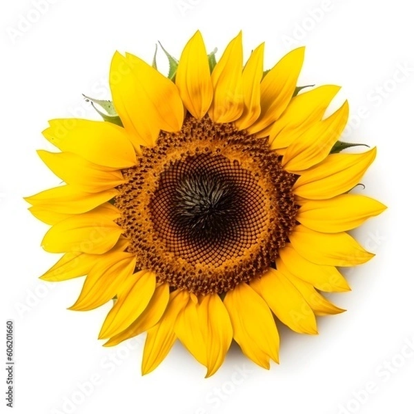Obraz yellow sunflower isolated on white