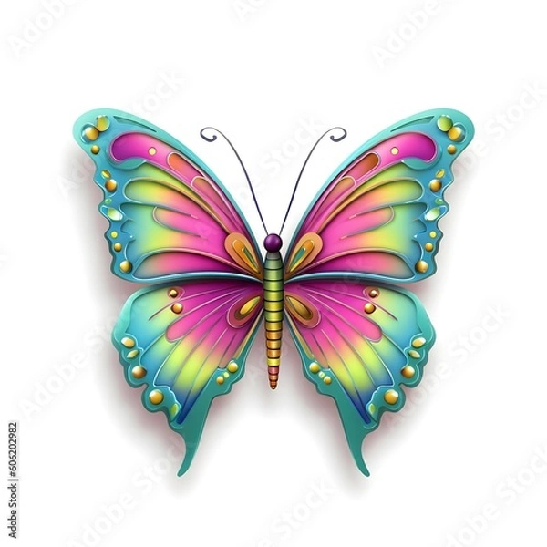 Obraz colourful butterfly isolated on white