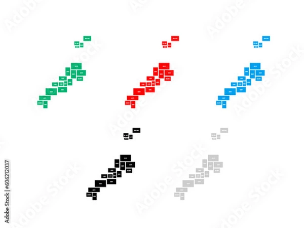 Fototapeta 島根県　地図_デフォルメ⑦