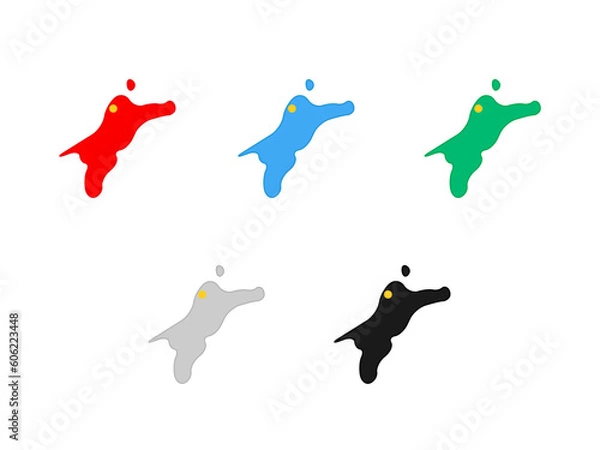 Fototapeta 愛媛県　地図（曲線）