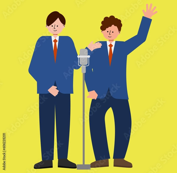 Obraz 漫才師のイラスト