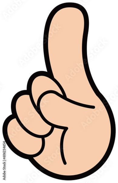 Obraz 人差し指を立てる　ポイント　イチオシ