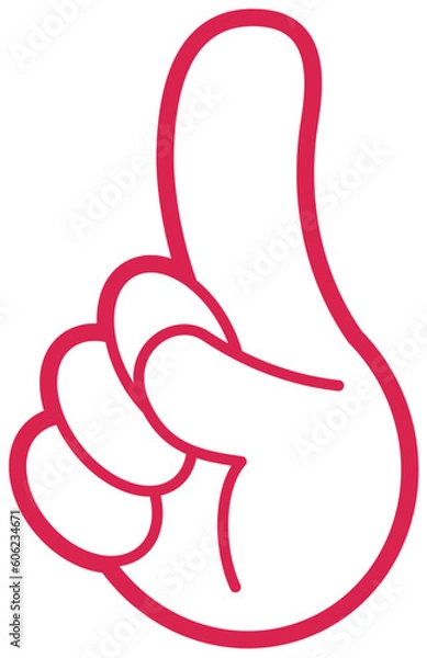 Fototapeta 人差し指を立てる　ポイント　イチオシ