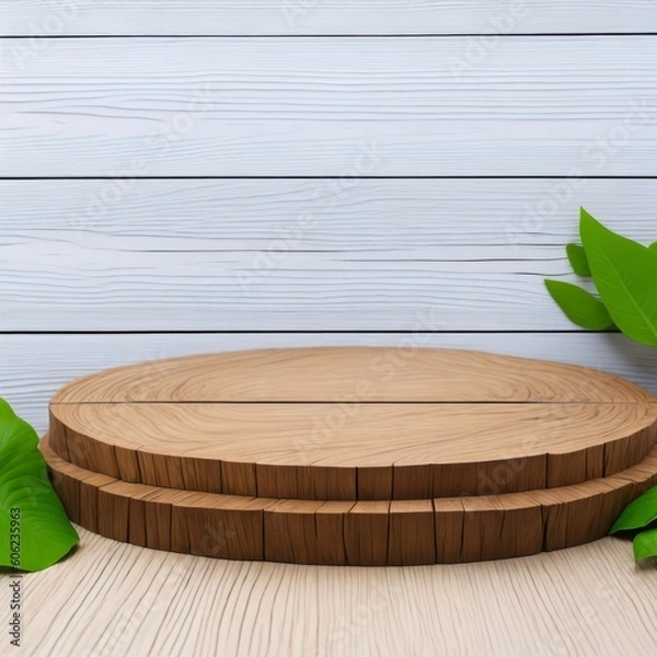 Fototapeta leaves on table