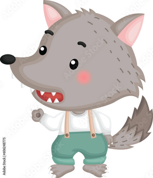 Obraz a vector of the bid bad wolf