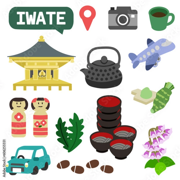 Obraz 岩手のアイコン　線無し