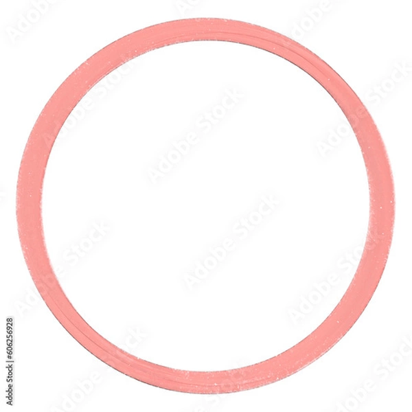 Obraz red oil paint circle