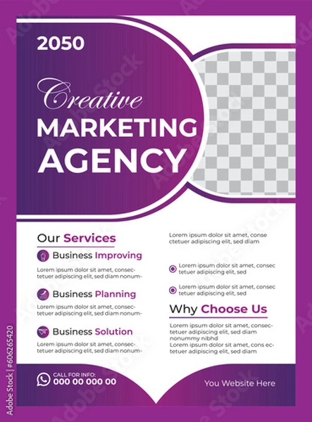 Obraz Corporate business flyer design template