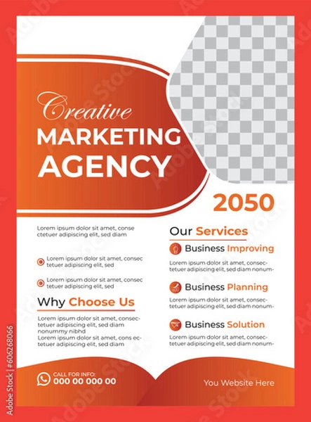 Obraz Corporate business flyer design template