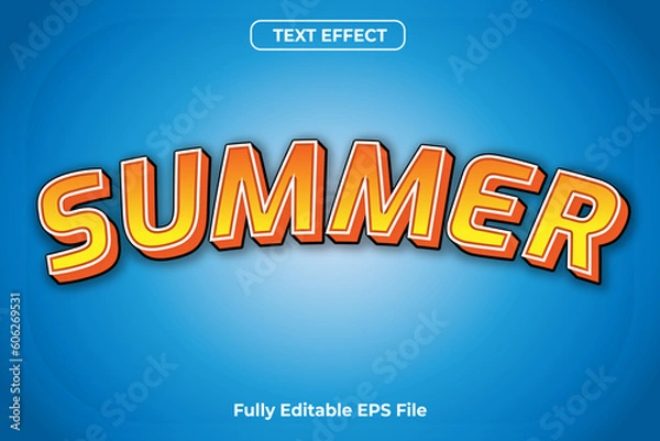 Obraz 3D Text Effect Design with  Summer Festival Background