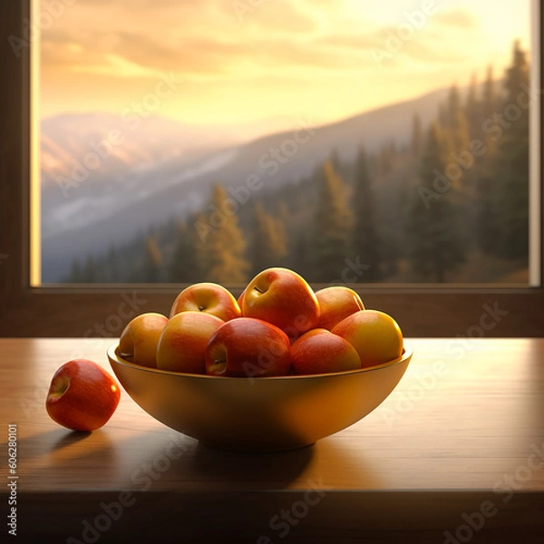 Obraz apples in a bowl