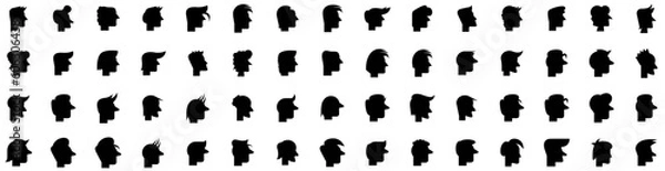 Obraz Set Of Avatar Icons Isolated Silhouette Solid Icon With People, Human, Person, Avatar, Illustration, Male, Man Infographic Simple Vector Illustration Logo