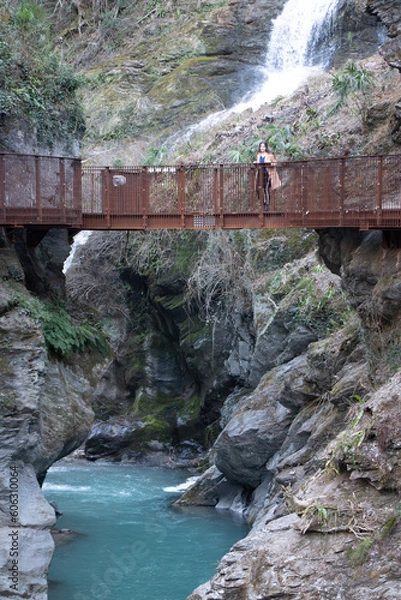 Fototapeta waterfall in the mountains