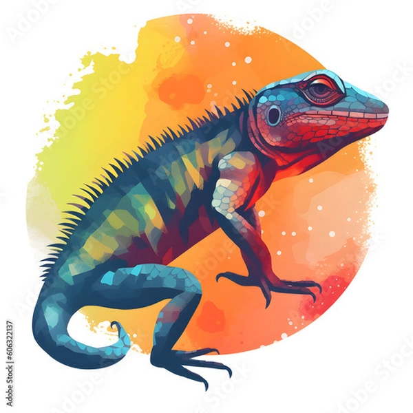 Obraz iguana on a branch