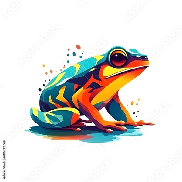 Obraz frog on a leaf