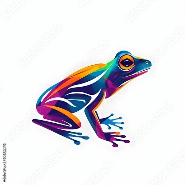 Obraz frog on white background