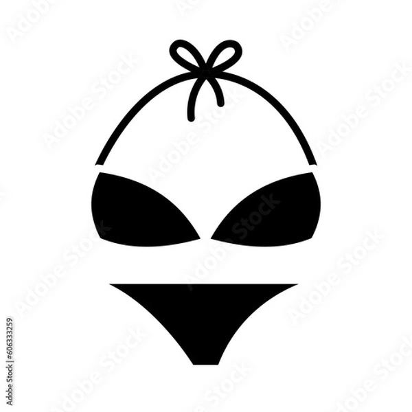 Fototapeta Solid BIKINI design vector icon design vector line icon svg